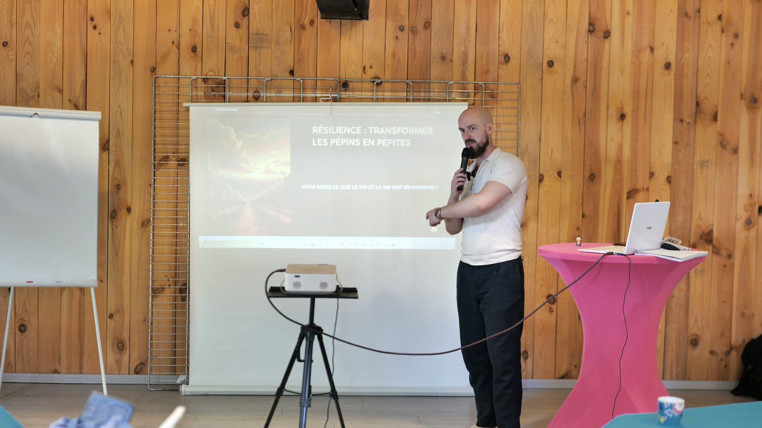 Thomas Marmet en conférence devant des chefs d’entreprise : « Résilience : transformer les pépins en pépites »